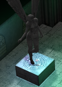 3. Blue Angel Statue, Blue Charm Stone