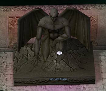 5. Dark Devil Statue, Black Charm Stone
